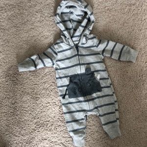 Carters Newborn Boys Rhino Pocket Zip Up One Piece
